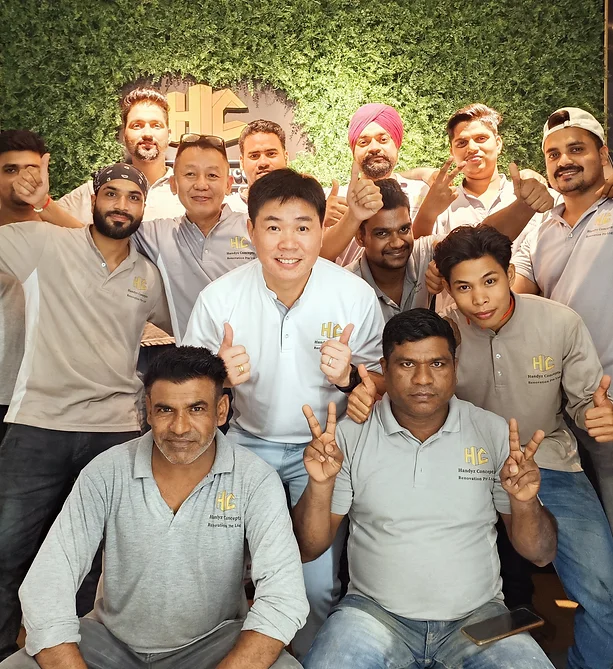 Handyz Conceptz team photograph published on the company website